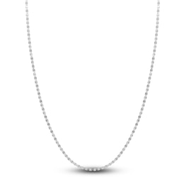 Solid Valentino Chain Necklace 14K White Gold 18" 2.7mm
