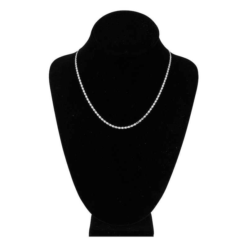 Main Image 4 of Solid Valentino Chain Necklace 14K White Gold 18" 2.7mm