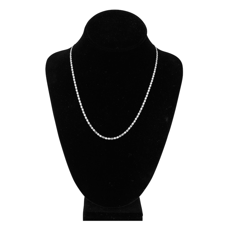 Main Image 4 of Solid Valentino Chain Necklace 14K White Gold 20" 2.7mm