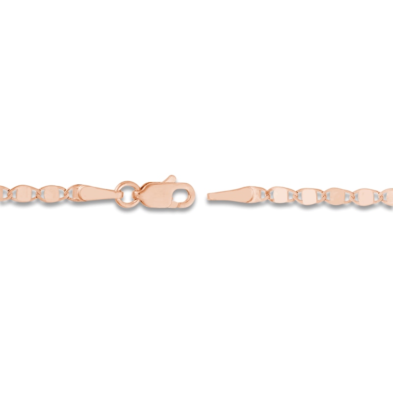 Main Image 3 of Solid Valentino Chain Necklace 14K Rose Gold 16" 2.7mm
