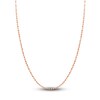 Thumbnail Image 1 of Solid Valentino Chain Necklace 14K Rose Gold 24" 2.7mm