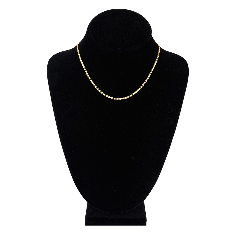 Main Image 4 of Solid Valentino Chain Necklace 14K Yellow Gold 16" 2.7mm
