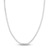 Thumbnail Image 0 of Light Solid Curb Link Necklace 14K White Gold 30" 4.4mm