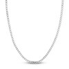Thumbnail Image 1 of Light Solid Curb Link Necklace 14K White Gold 30" 4.4mm