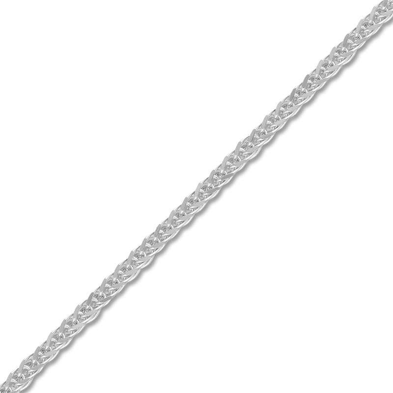 Main Image 2 of Square Solid Wheat Chain Necklace 14K White Gold 20" 1.25mm