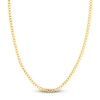 Thumbnail Image 0 of Light Solid Curb Link Necklace 14K Yellow Gold 18" 4.4mm