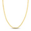 Thumbnail Image 1 of Light Solid Curb Link Necklace 14K Yellow Gold 18" 4.4mm