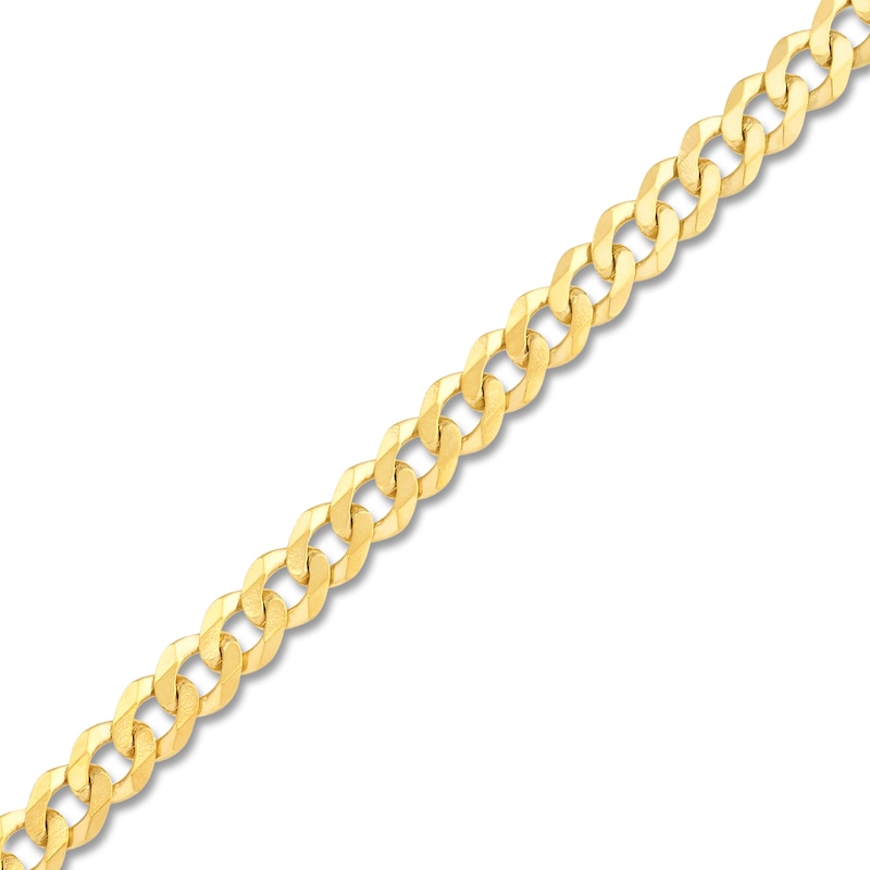 Main Image 2 of Light Solid Curb Link Necklace 14K Yellow Gold 18" 4.4mm