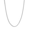 Thumbnail Image 1 of Square Solid Wheat Chain Necklace 14K White Gold 16" 1mm