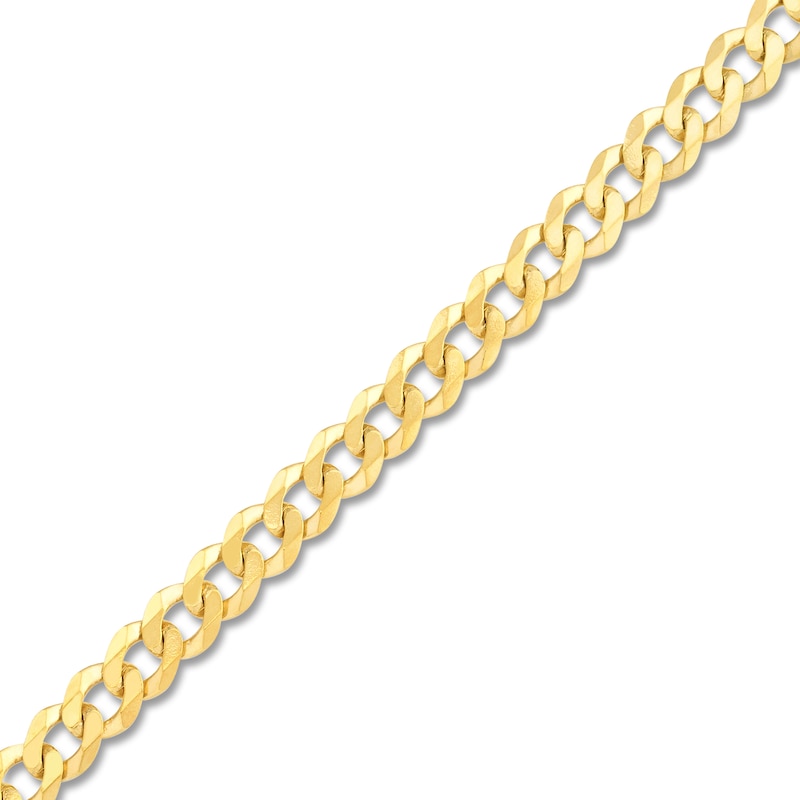 Light Solid Curb Link Necklace 14K Yellow Gold 22" 4.4mm