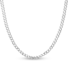 Thumbnail Image 0 of Light Solid Curb Link Necklace 14K White Gold 18" 4.95mm
