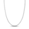 Thumbnail Image 0 of Light Solid Curb Link Necklace 14K White Gold 18" 4.95mm