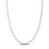 Thumbnail Image 0 of Light Solid Curb Link Necklace 14K White Gold 20" 4.95mm