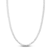 Thumbnail Image 1 of Light Solid Curb Link Necklace 14K White Gold 20&quot; 4.95mm