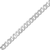 Thumbnail Image 2 of Light Solid Curb Link Necklace 14K White Gold 20&quot; 4.95mm
