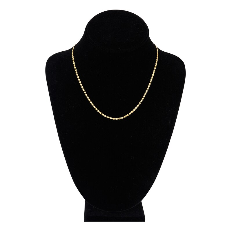 Main Image 4 of Solid Valentino Chain Necklace 14K Yellow Gold 18" 2.7mm