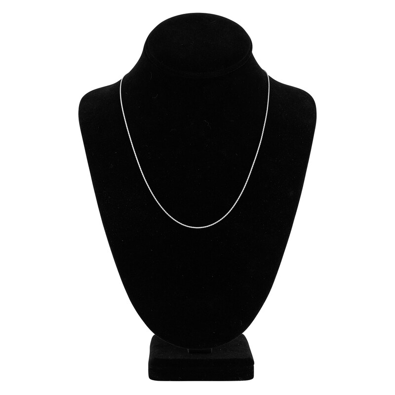 Main Image 4 of Diamond-Cut Round Solid Wheat Chain Necklace 14K White Gold 20" 1.05mm