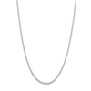 Thumbnail Image 1 of Diamond-Cut Round Solid Wheat Chain Necklace 14K White Gold 24" 1.05mm