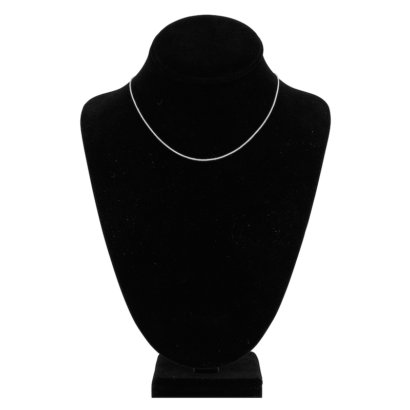 Main Image 4 of Round Solid Wheat Chain Necklace 14K White Gold 16" 1.05mm
