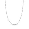 Thumbnail Image 1 of Solid Figaro Chain Necklace 14K White Gold 24" 3.9mm