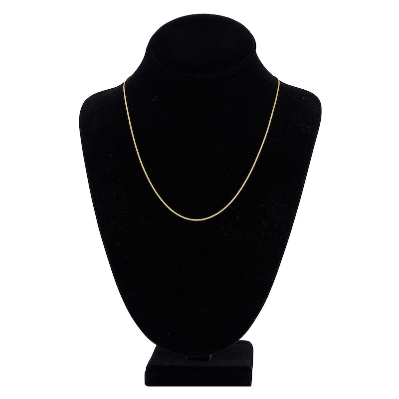 Main Image 4 of Round Solid Wheat Chain Necklace 14K Yellow Gold 20" 1.05mm