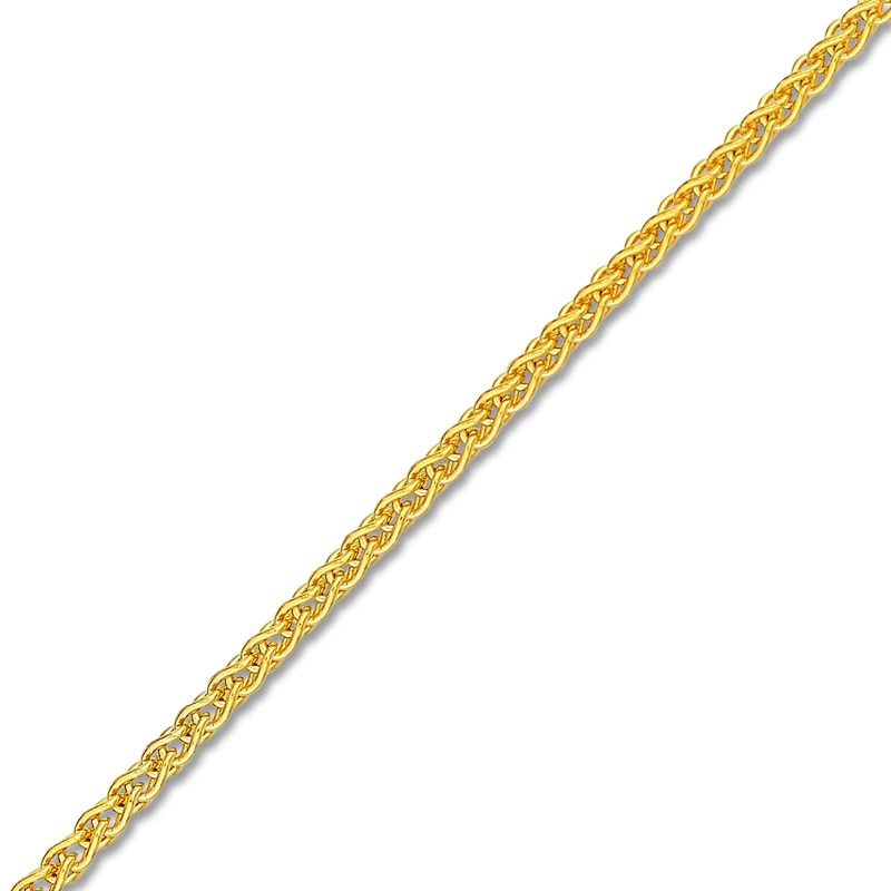 Main Image 2 of Round Solid Wheat Chain Necklace 14K Yellow Gold 30" 1.05mm