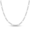 Thumbnail Image 1 of Solid Figaro Chain Necklace 14K White Gold 22" 4.75mm
