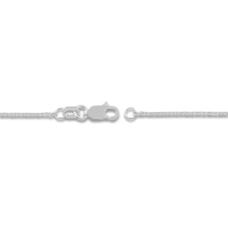 Main Image 3 of Square Solid Wheat Chain Necklace 14K White Gold 20" 0.85mm