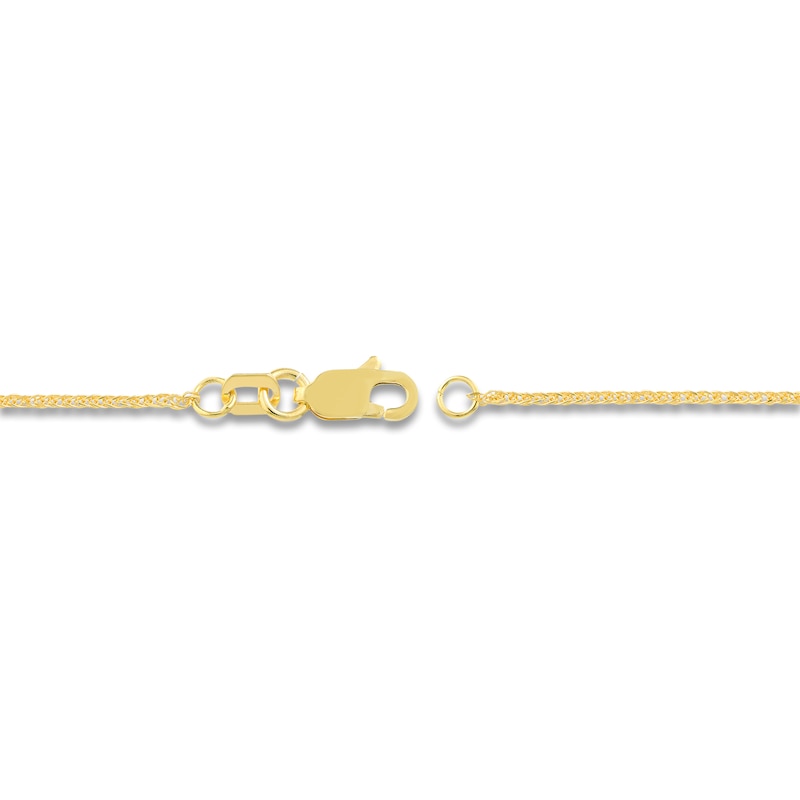 Main Image 3 of Square Solid Wheat Chain Necklace 14K Yellow Gold 20" 0.85mm