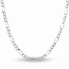 Thumbnail Image 1 of Solid Figaro Chain Necklace 14K White Gold 20" 5.8mm