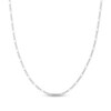 Thumbnail Image 1 of Solid Figaro Chain Necklace 14K White Gold 18" 2.36mm