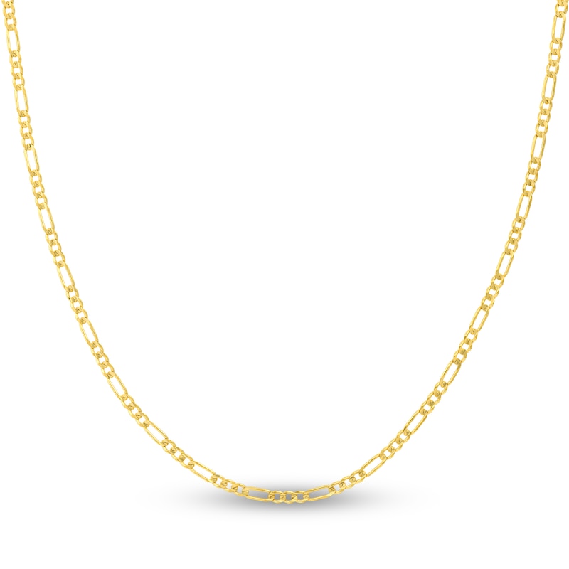 Main Image 1 of Solid Figaro Chain Necklace 14K Yellow Gold 20" 2.36mm