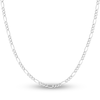 Thumbnail Image 1 of Solid Figaro Chain Necklace 14K White Gold 18" 3.2mm