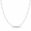 Thumbnail Image 1 of Solid Figaro Chain Necklace 14K White Gold 20" 3.2mm