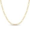 Thumbnail Image 1 of Solid Figaro Chain Necklace 14K Two-Tone Gold 20" 4.75mm