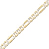 Thumbnail Image 2 of Solid Figaro Chain Necklace 14K Two-Tone Gold 20" 4.75mm