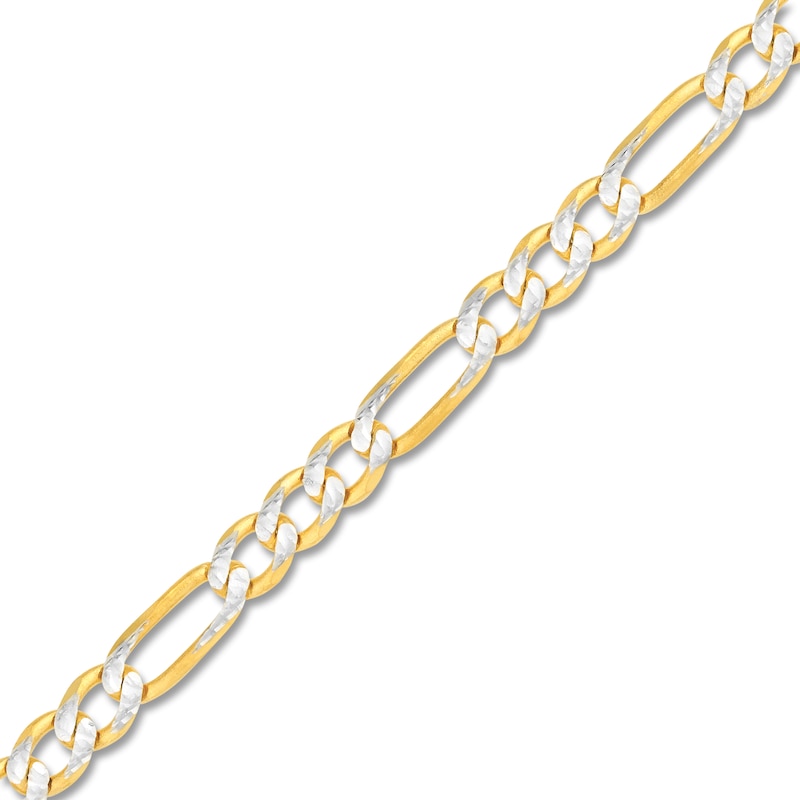 Main Image 2 of Solid Figaro Chain Necklace 14K Two-Tone Gold 20" 4.75mm
