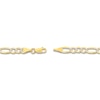 Thumbnail Image 3 of Solid Figaro Chain Necklace 14K Two-Tone Gold 20" 4.75mm