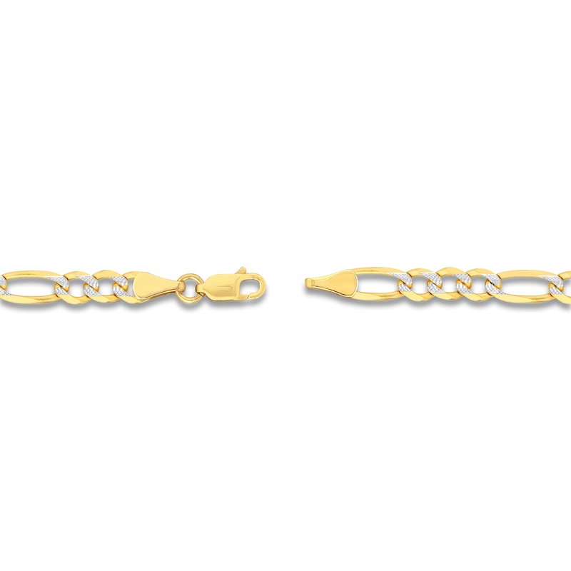 Main Image 3 of Solid Figaro Chain Necklace 14K Two-Tone Gold 20" 4.75mm