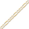 Thumbnail Image 2 of Solid Figaro Chain Necklace 14K Two-Tone Gold 24" 5.8mm