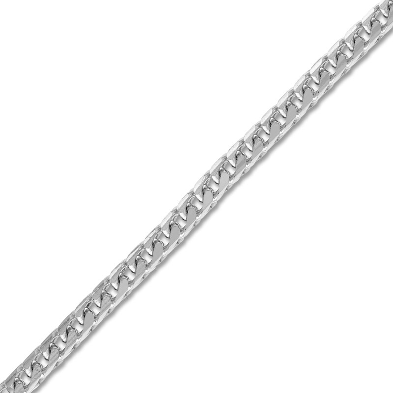 Main Image 2 of Solid Figaro Chain Necklace 14K White Gold 24" 1.55mm