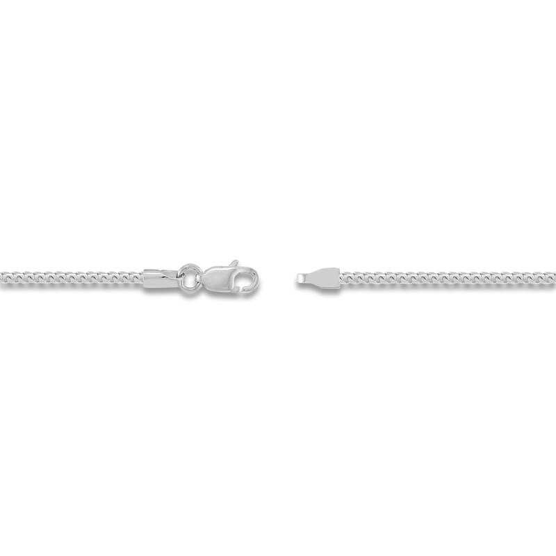 Main Image 3 of Solid Figaro Chain Necklace 14K White Gold 24" 1.55mm