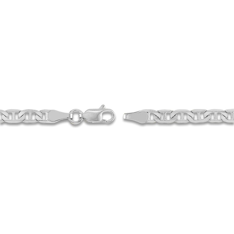 Main Image 3 of Solid Mariner Chain Necklace 14K White Gold 18" 3.7mm
