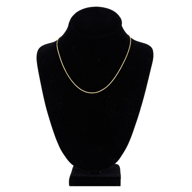 Main Image 4 of Round Solid Wheat Chain Necklace 14K Yellow Gold 18" 1.25mm