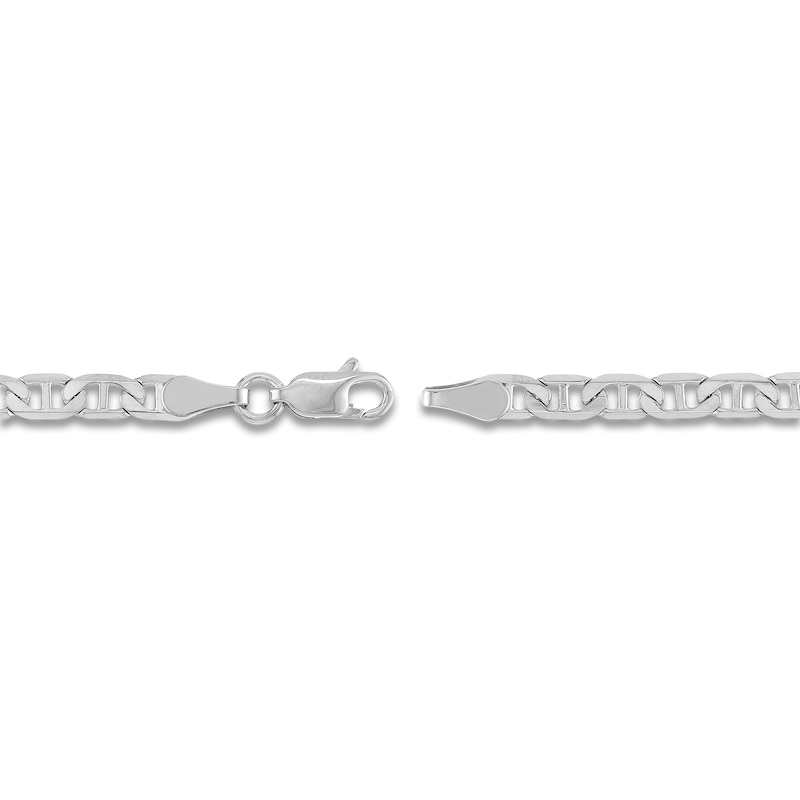 Main Image 3 of Solid Mariner Chain Necklace 14K White Gold 22" 3.7mm
