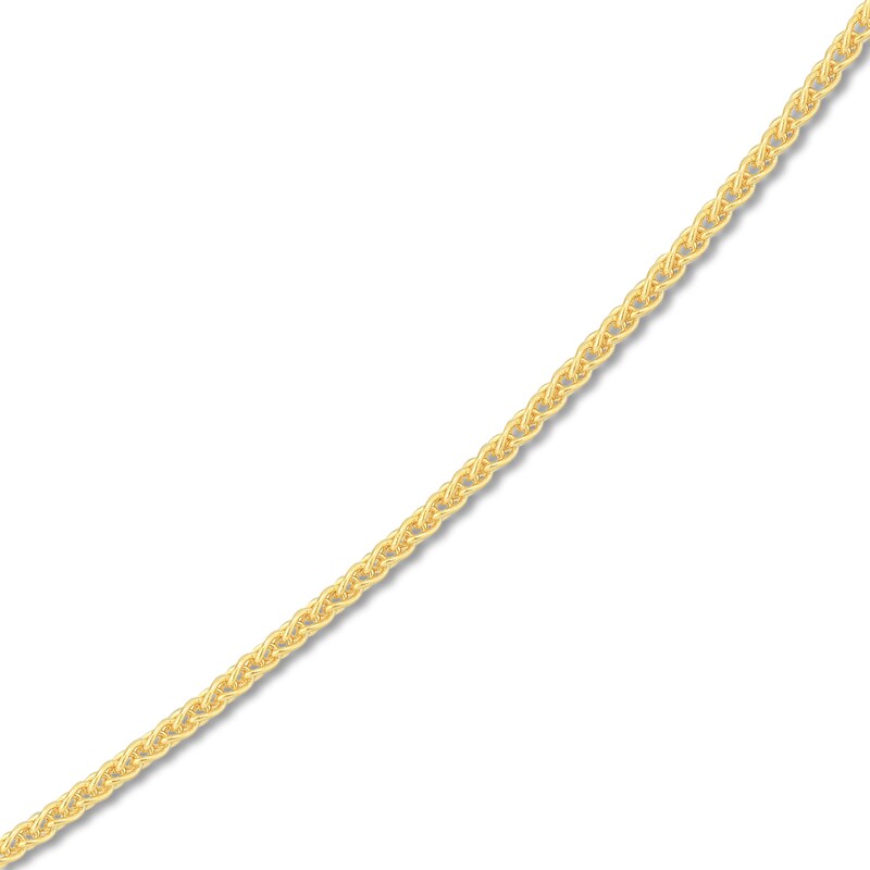 Main Image 2 of Round Solid Wheat Chain Necklace 14K Yellow Gold 20&quot; 1.25mm