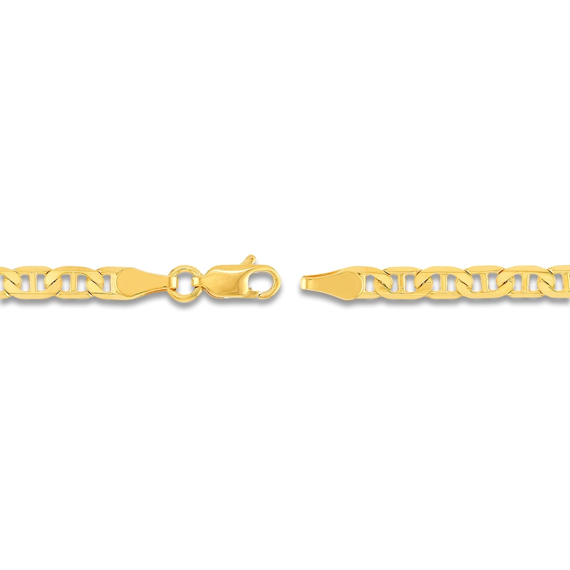 Main Image 3 of Solid Mariner Chain Necklace 14K Yellow Gold 18" 3.7mm