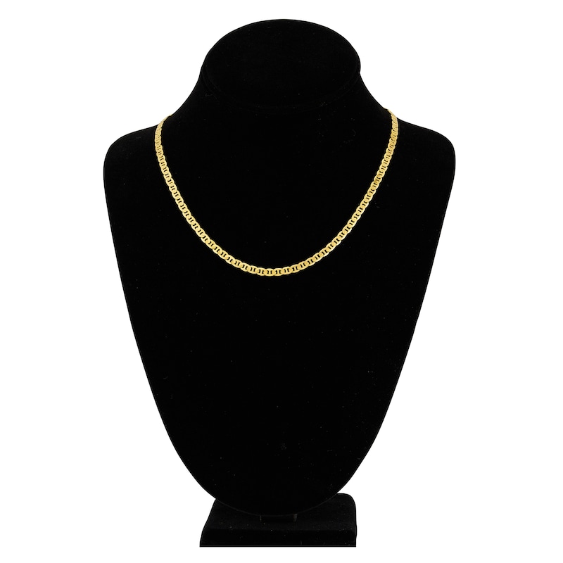 Main Image 4 of Solid Mariner Chain Necklace 14K Yellow Gold 18" 3.7mm