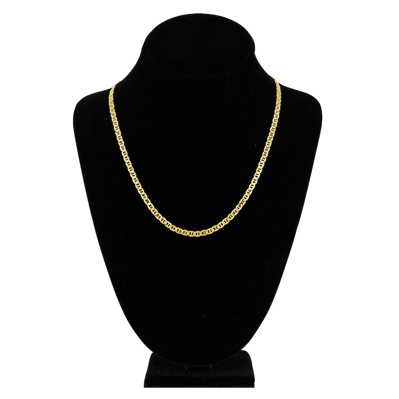 Main Image 4 of Solid Mariner Chain Necklace 14K Yellow Gold 20" 3.7mm
