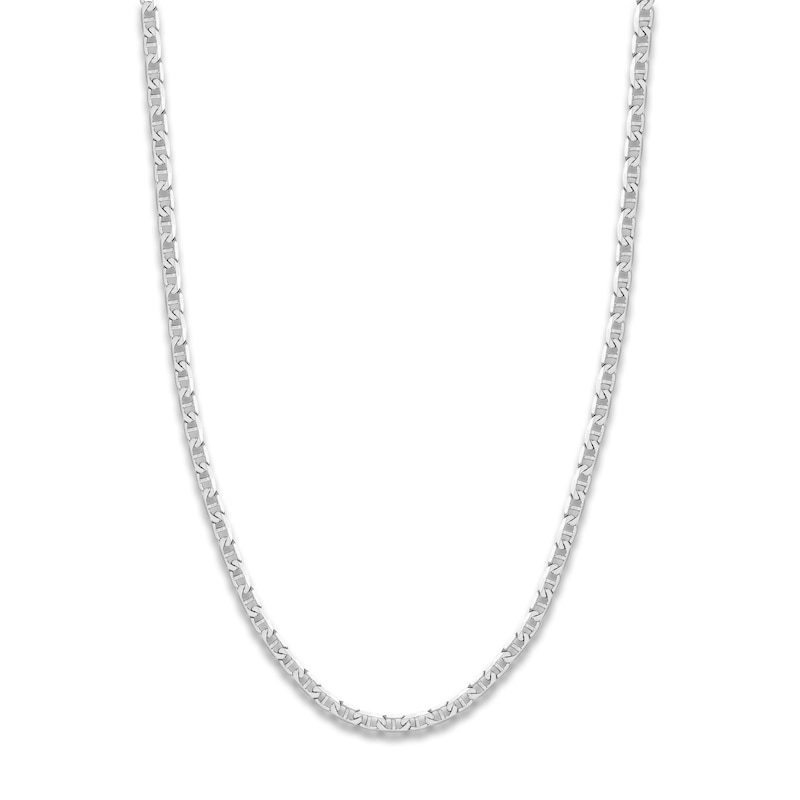 Main Image 1 of Solid Mariner Chain Necklace 14K White Gold 20" 4.4mm